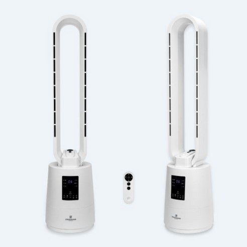 [하이엔드]최신 공기청정 UV 살균 BLDC 항공 모터 저소음 날개없는 가정용 선풍기, 1세트, 리모컨