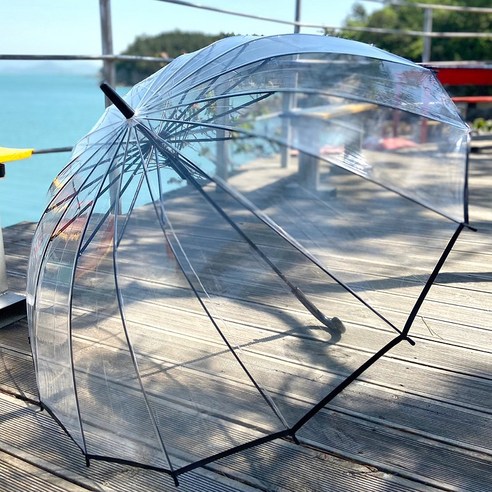 여름 스타일링을 완성하는 아이템들 여성패션 1+1 고급 투명우산 16살대 튼튼한 비닐우산 프리미엄 예쁜 장우산