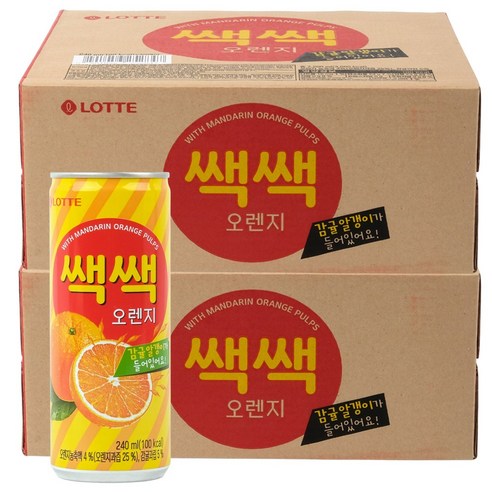 쌕쌕 오렌지, 240ml, 60개