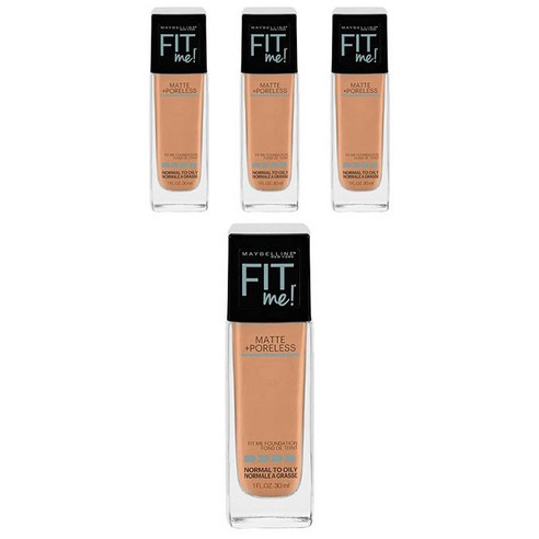 메이블린 핏 미! 매트+ 포어리스 파운데이션 30ml, Natural Tan, 4개