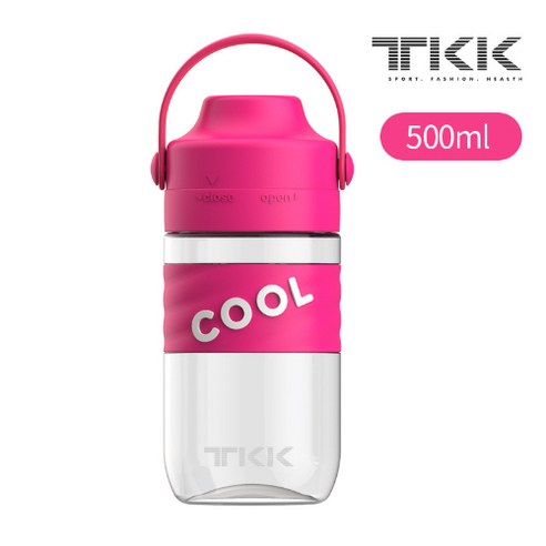 대용량 트라이탄 빨대물통 밀크티 컵, 빨간색, 500ml