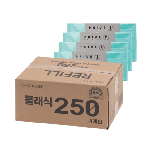매직롤 매직캔 리필 클래식 250R4B 2개 쓰레기통, 클래식 C250R4B 2개