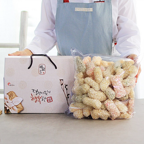 국내산 찹쌀로 만든 고급 유과 선물세트 1box