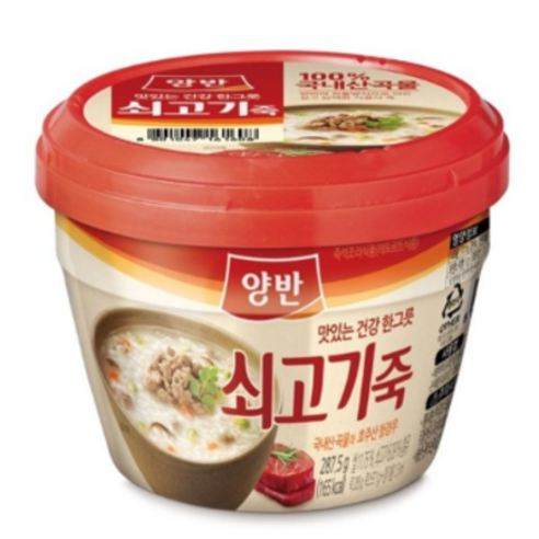 양반 쇠고기 즉석죽, 287.5g, 12개