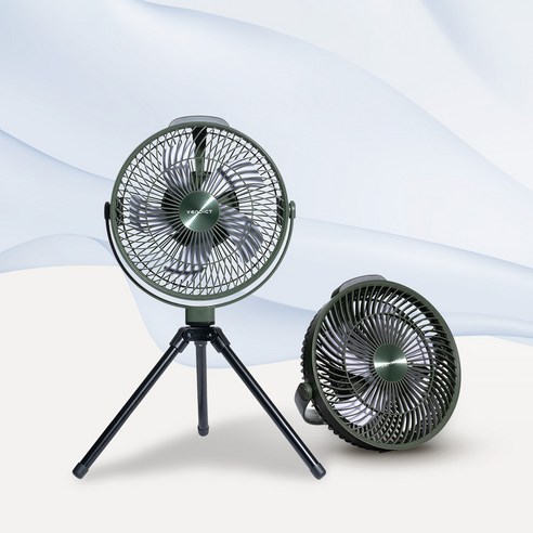 벤딕트 무선 10인치 서큘레이터 LED 캠핑 선풍기 BLDC 저소음 타프팬 실링팬, 카키, VDT-E708KHA