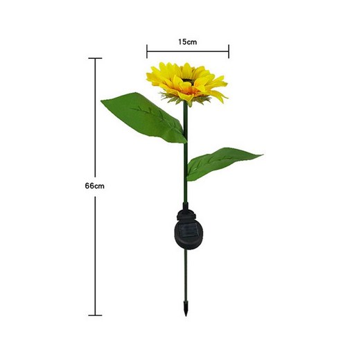 [ZL] 해바라기 LED 태양광 방수 야외등 전원 램프 4/1 개 정원 통로 거리 장식 드롭쉽, 1 pcs_sunflower