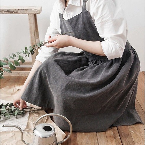 Kuarf 바리스타 원피스 앞치마, 회색*1
