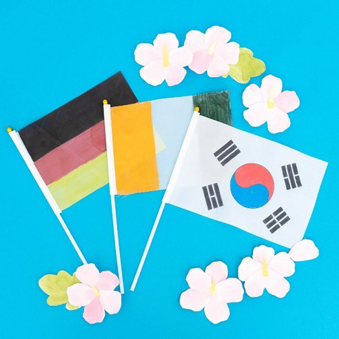 문구조아 왕바람개비 태극 문양 태극기 만들기 재료, 7개 11 미니태극기만들기, 무도안