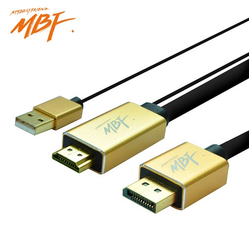 엠비에프 MBF-HUDP HDMI to DP 케이블 (2m MBF-HUDP02), 1