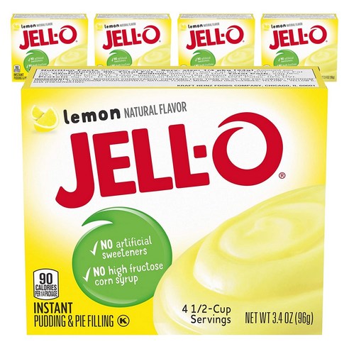 Jello 쿡 앤 서브 레몬, 96g, 5개