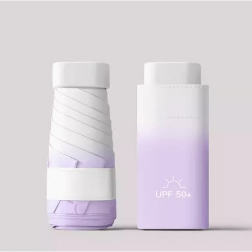 R312 휴대용 초경량 원터치 3단 양우산 양산 우산 포켓 UV 차단 그라데이션