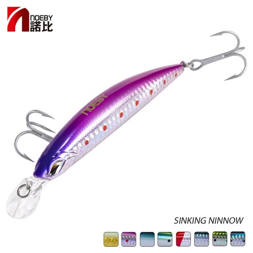 NOEBY Long Casting Minnow Lure 110mm 19g Saltwater Sinking Hard Bait for Sea Fishing Tackle NBL9495, 104
