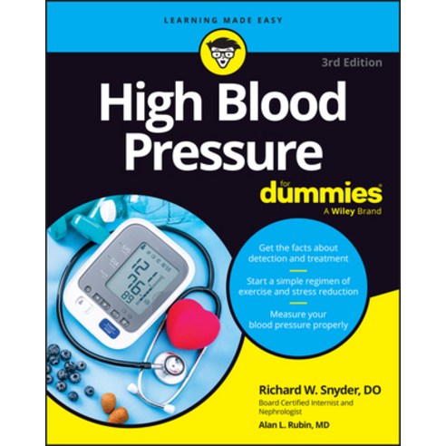 (영문도서) High Blood Pressure for Dummies Paperback, English, 9781394224944