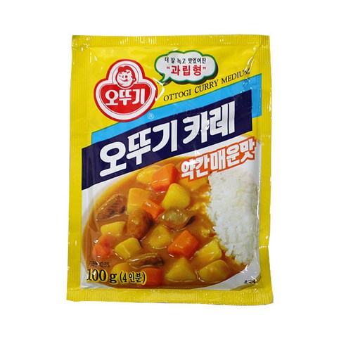 오뚜기 오뚜기 카레약간매운맛100gX10개입, 100g, 1개