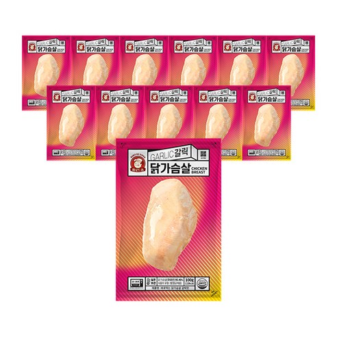 [바로드숑] 바로먹는 실온 닭가슴살 갈릭 12팩, 100g, 12개
