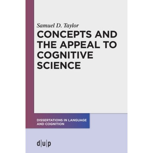 Concepts and the Appeal to Cognitive Science Paperback, Dusseldorf University Press, English, 9783110708035