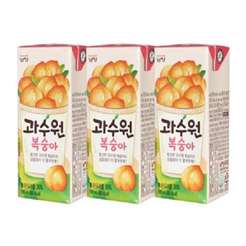 남양 과수원복숭아190mlx48 무배, 48개, 190ml 과수원사과 Best Top5