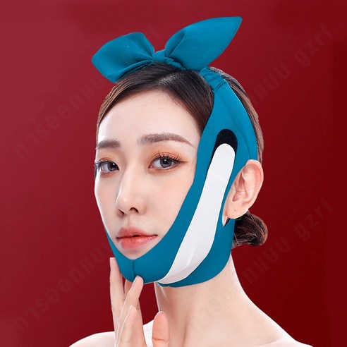 이중턱 턱관리 턱끈 리프터, 푸른-SLBD-BU