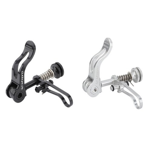 2Pcs 자전거 시트 포스트 퀵 릴리스 핀 바인더 클램프 사이클링 교체 부품 Brompton 용 자전거 합금 시트 포스트, 블랙 + 실버, 알루미늄 합금