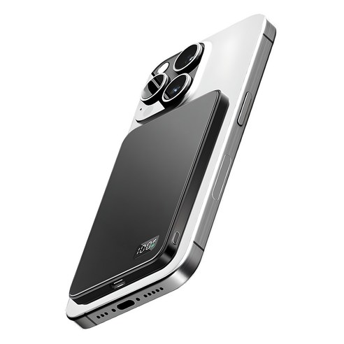 조이트론 맥세이프 울트라 슬림 초경량 고속충전 보조배터리 5000mAh C타입, MiniMax50, 블랙