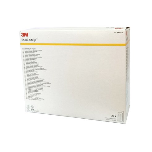 3M 스테리스트립 R1548 (25mmX125mm) 25매입 피부봉합테이프, 1개 멸균테이프3m0.5인치 Best Top5