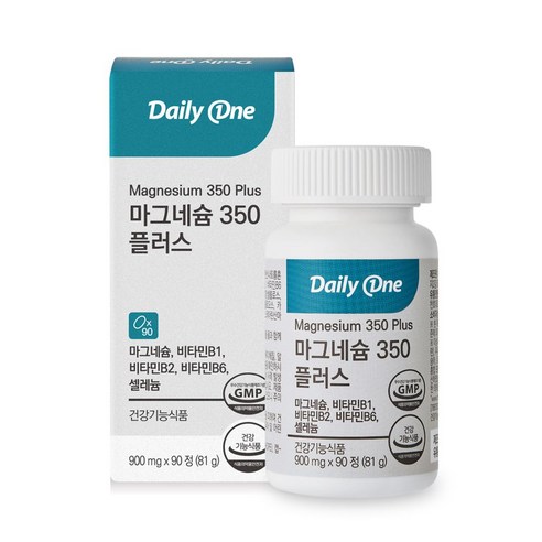 데일리원 마그네슘 350 플러스, 90정, 1개