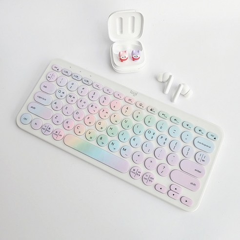 담앤드솜 로지텍 K380S 전용 키스킨, 1개, S-밀키유니콘