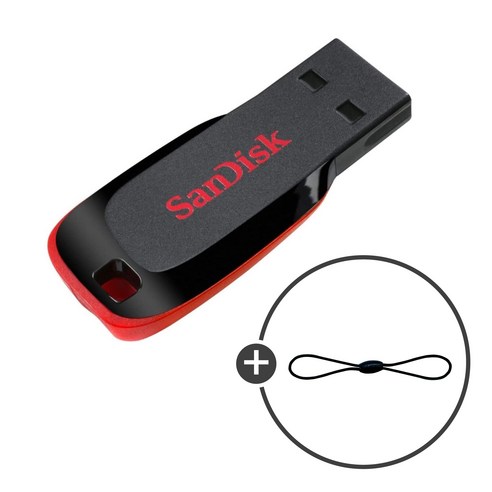 샌디스크 Cruzer Blade 크루저 블레이드 USB 2.0 SDCZ50-032G + USB 고리줄, 1개, 32GB