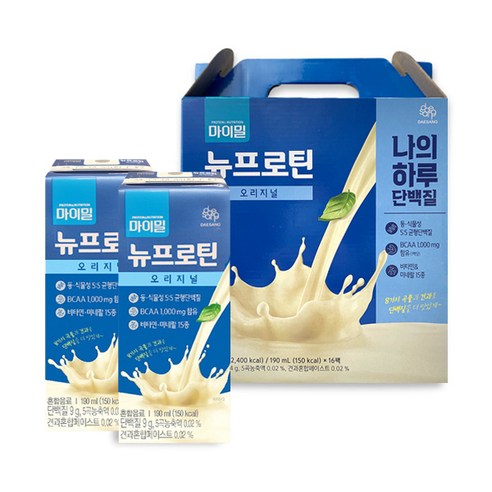 마이밀 마시는 뉴프로틴 산양유 단백질 16p, 3.04L, 16개