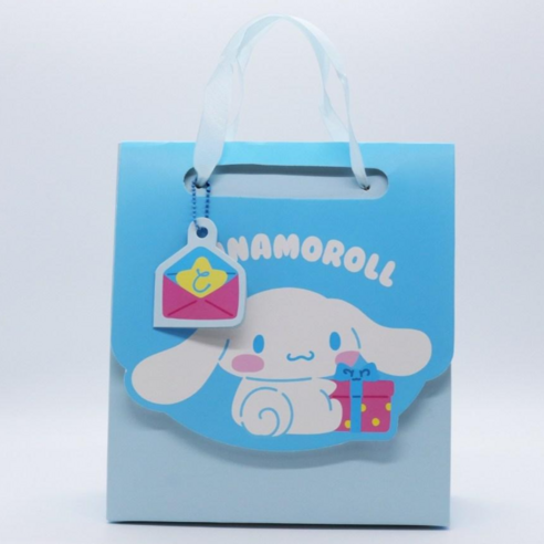 산리오 캐릭터즈 선물 포장용 뉴 쇼핑백 1세트(5입), 시나모롤