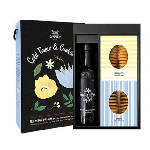 신라명과 콜드브루 쿠키세트, 1개, 콜드브루375ml+모카쿠키110g+시트러스 쿠키120g