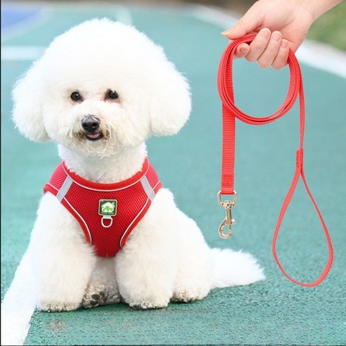 디아쿠아 강아지 고양이 겸용 바디 플러스 하네스+리드줄, 버건디