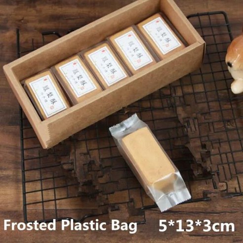 LBSISI Life-파인애플 케이크 비닐 봉투 100 개 과자 디저트 누가 캔디 쿠키 생일 결혼식 포장, 100개, 26 White Kai Yun isi-161th