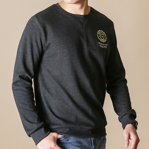 블루포스 국내생산 남여공용 BG아키맨투맨 베이직핏 커플룩 남자 긴팔티셔츠 단체복