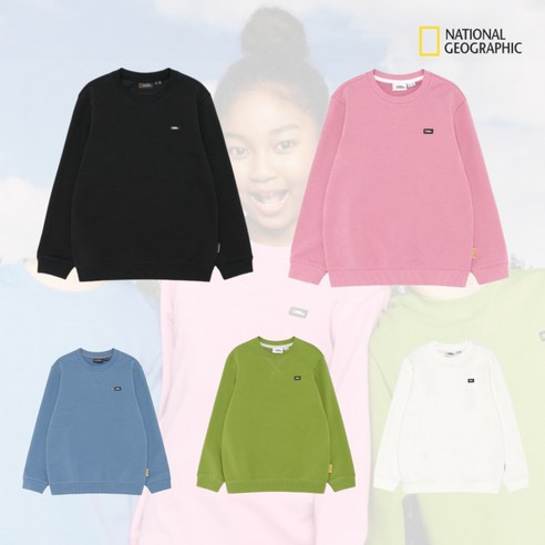 (국내매장판) 내셔널지오그래픽 스몰로고 맨투맨 키즈