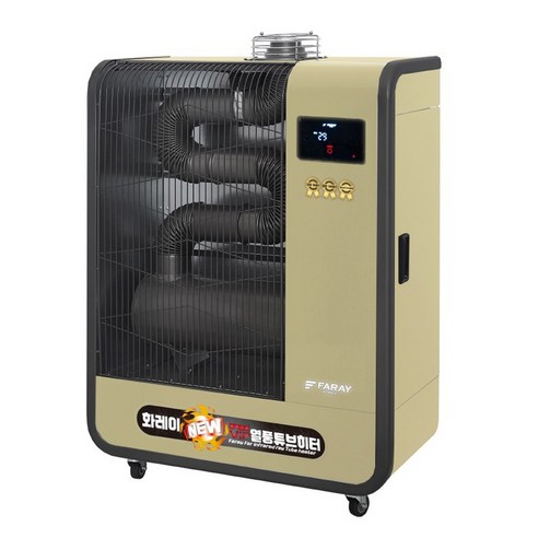 화레이 대형 돈풍기 석유난로 주름관 튜브히터 공장 물류창고 현장용 난방 열풍기, 돈풍기 20-25평형(라운드형)