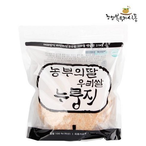 행복우리식품 쌀누룽지 500g 아침 식사대용 간식, 1개