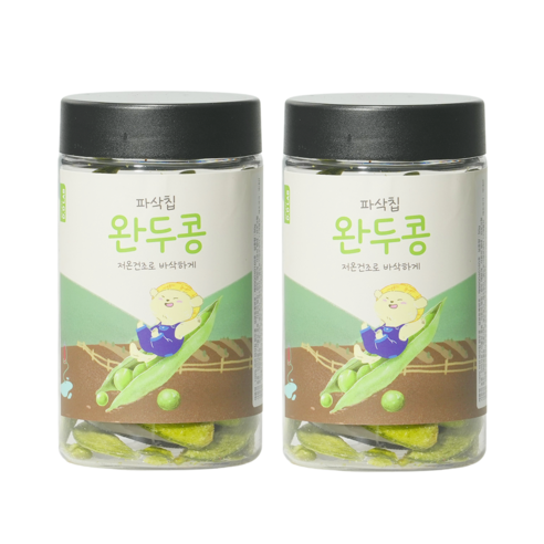 댕댕이연구소 강아지 디디랩 파삭칩 저온건조 과일 채소 간식, 2개, 50g, 완두콩