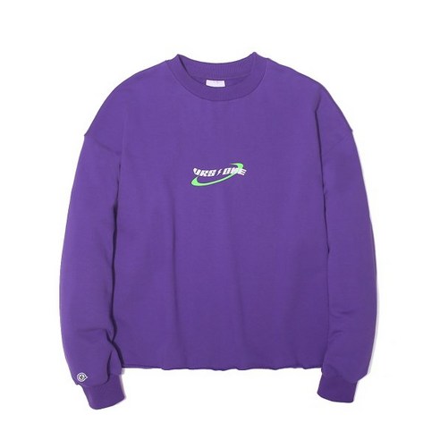 VERSE ONE CUT OFF LOGO CREWNECK SWEATSHIRTS LIGHT PURPLE