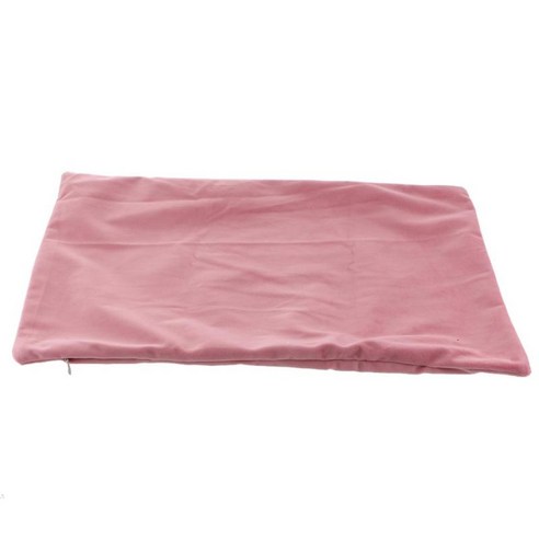 지퍼가 달린 부드러운 벨벳 베개 쿠션 커버-12x20 인치/30x50cm, 핑크, 설명