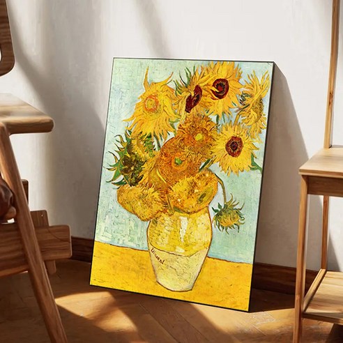 찬란한 황금빛, 행운을 담은 예술 - 고흐 해바라기 액자