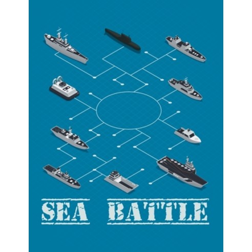 (영문도서) Sea Battle: Classic Battleship Paper Game Grid. Paperback, Independently Published, English, 9781692749538