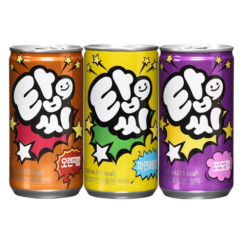 탑씨 190mL 오렌지30캔+파인30캔+포도30캔/ 총 90캔