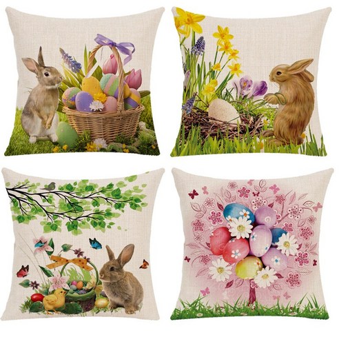 OEM Easter Day Pillow Cover Sofa Cushion Custom Home DecorationSBB210225004D, A