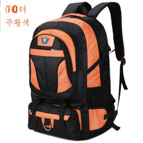DFMEI 70리터 대용량 백팩 남여 아웃도어 트래블 백팩 50리터 가방 스포츠 등산가방 투어, DFMEI 주황색 [70리터 1856#]