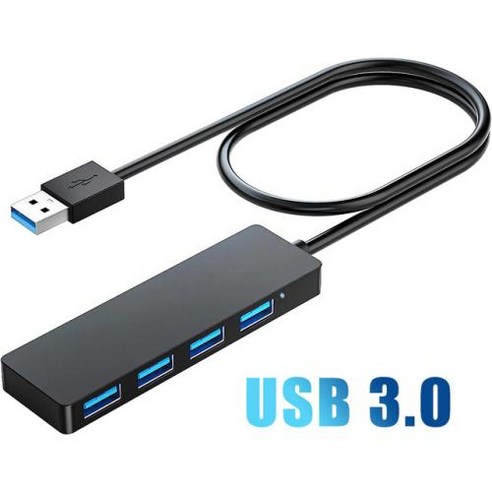 포트 USB 3.0 맥 PC 분배기 전송 확장기 4 고속 HDD 허브 모바일 멀티포트 포트 윈도우 USB 프린터 데이터 노트북용, 2) 4 in 1 Port