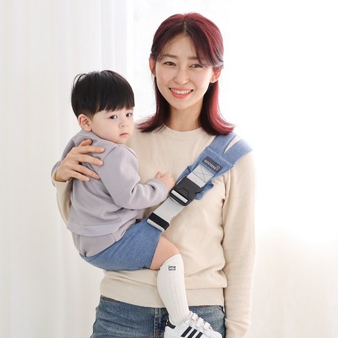 구스켓 안아요 서포트 한뼘 힙시트, 블루