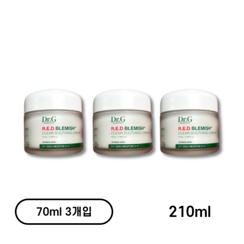 닥터지 레드 블레미쉬 시카 수딩 크림 듀오 기획세트, 210ml, 3개