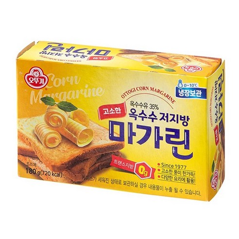 오뚜기 옥수수 저지방 마가린(냉장) 180g, 1개