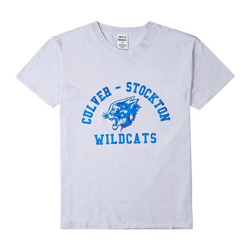 [라벨루쏘] [와일드 동키] 와일드캣 반팔 티셔츠 T WILDCATS DYED LIGHT ICE